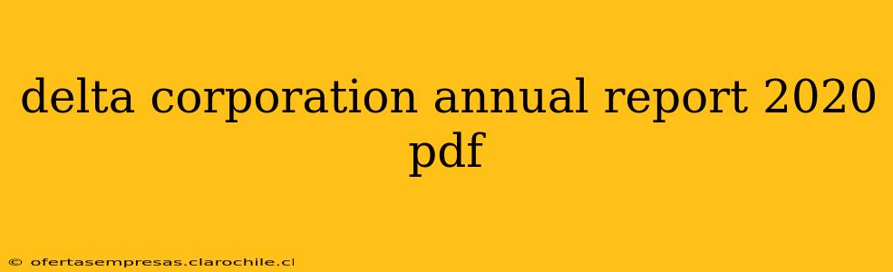 delta corporation annual report 2020 pdf