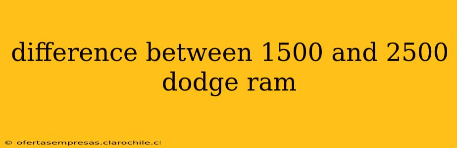 difference between 1500 and 2500 dodge ram