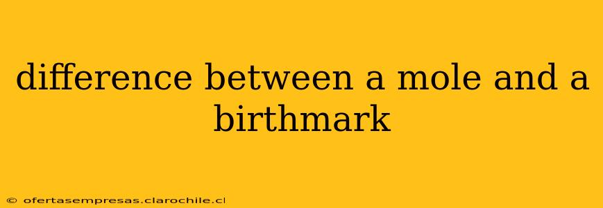 difference between a mole and a birthmark