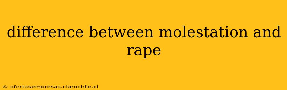 difference between molestation and rape