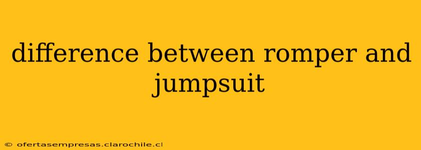 difference between romper and jumpsuit