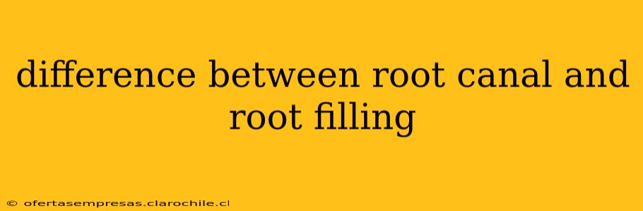 difference between root canal and root filling