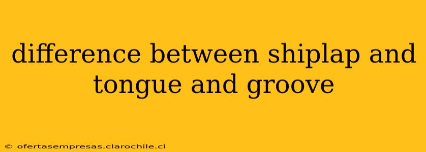 difference between shiplap and tongue and groove