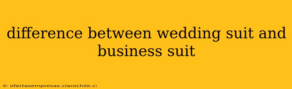 difference between wedding suit and business suit