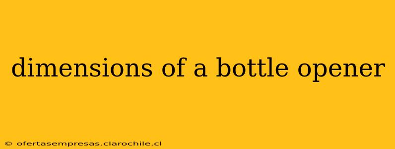 dimensions of a bottle opener
