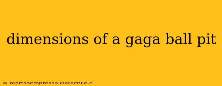 dimensions of a gaga ball pit