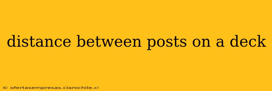 distance between posts on a deck