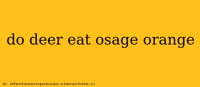 do deer eat osage orange