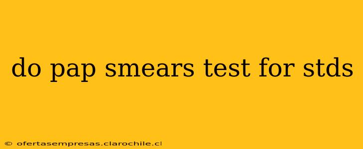 do pap smears test for stds