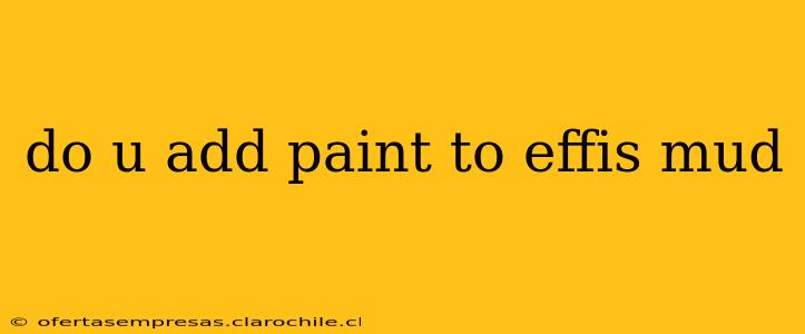do u add paint to effis mud