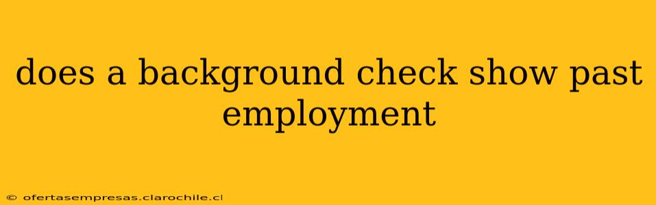 does a background check show past employment