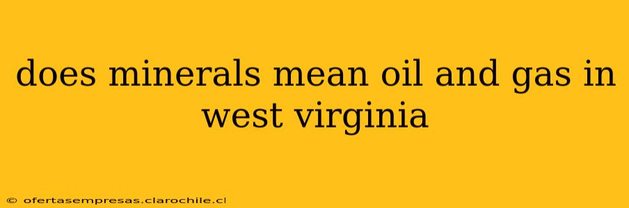 does minerals mean oil and gas in west virginia
