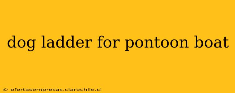 dog ladder for pontoon boat