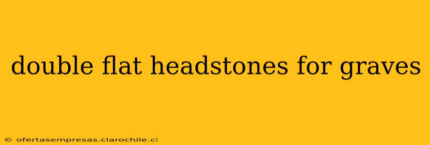 double flat headstones for graves