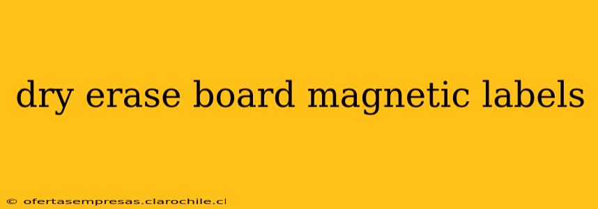 dry erase board magnetic labels