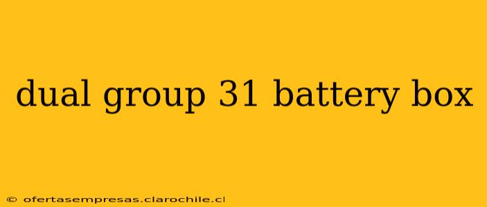 dual group 31 battery box