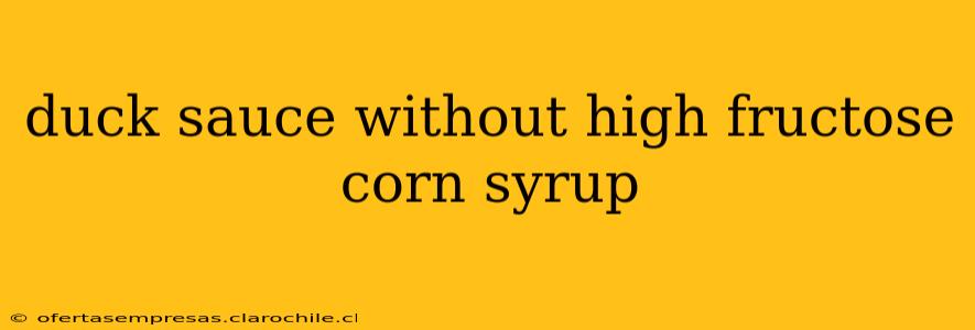 duck sauce without high fructose corn syrup