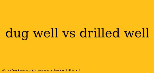 dug well vs drilled well