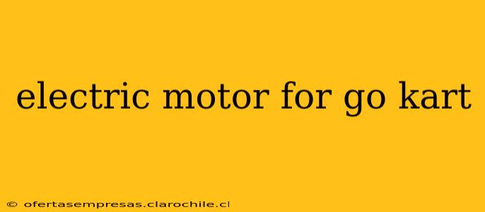 electric motor for go kart