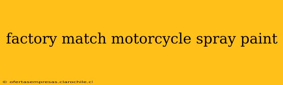 factory match motorcycle spray paint