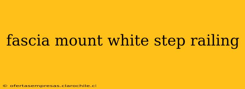 fascia mount white step railing