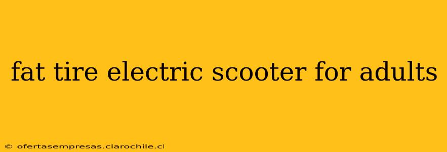 fat tire electric scooter for adults