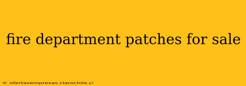 fire department patches for sale