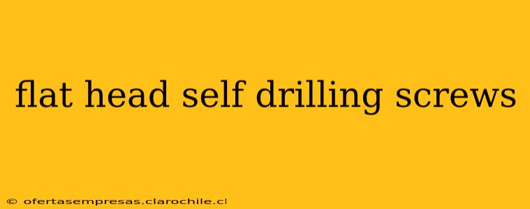 flat head self drilling screws
