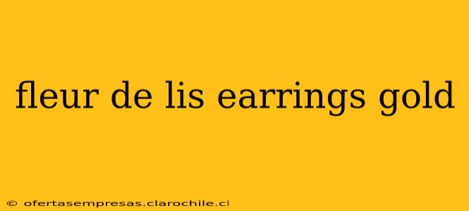 fleur de lis earrings gold