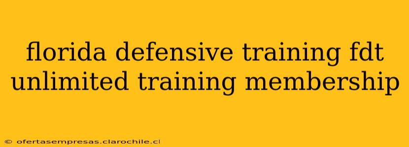 florida defensive training fdt unlimited training membership