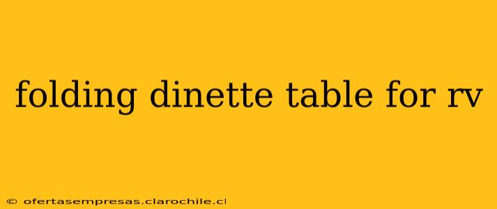 folding dinette table for rv