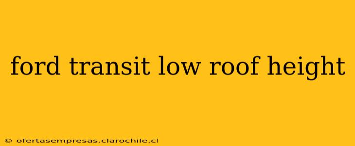 ford transit low roof height