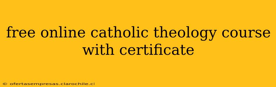 free online catholic theology course with certificate