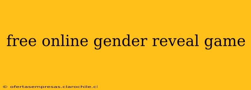 free online gender reveal game