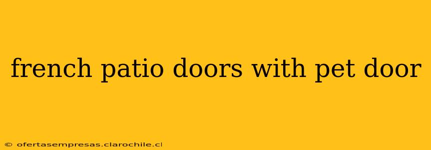 french patio doors with pet door