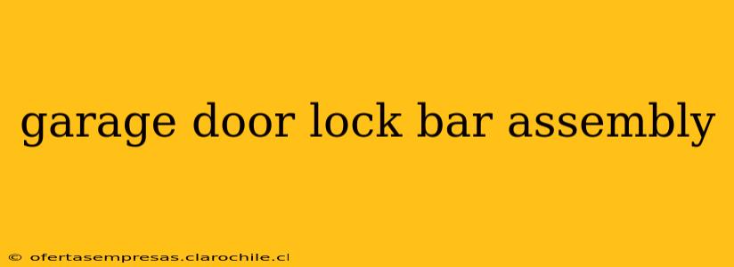 garage door lock bar assembly