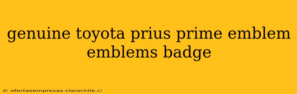 genuine toyota prius prime emblem emblems badge