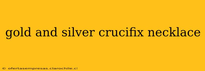 gold and silver crucifix necklace