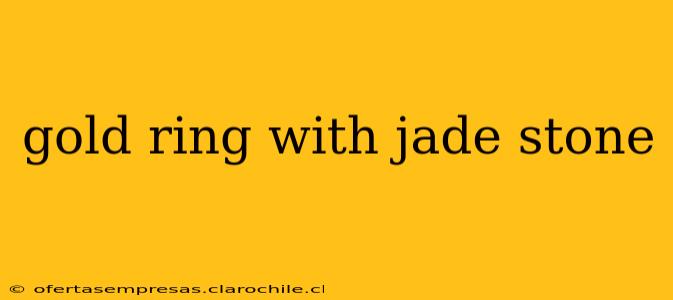 gold ring with jade stone
