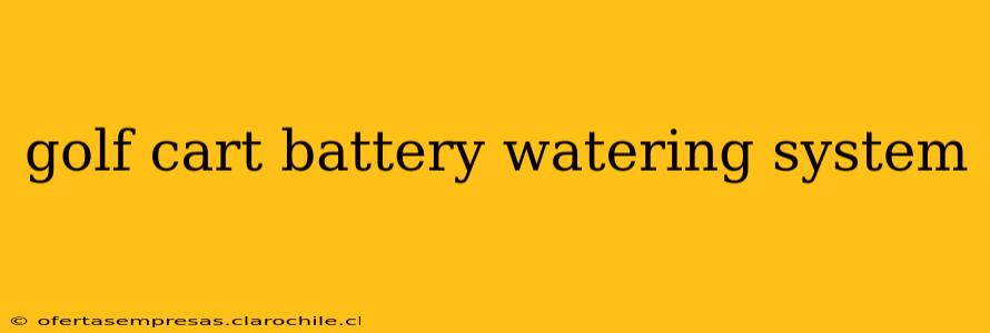 golf cart battery watering system