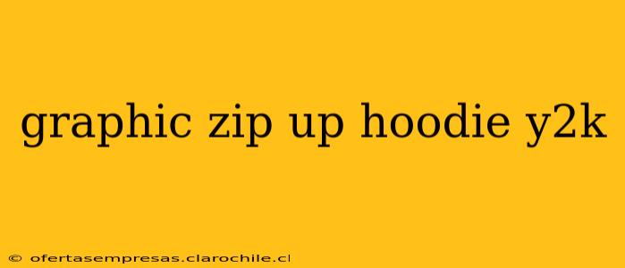 graphic zip up hoodie y2k