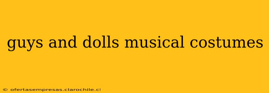 guys and dolls musical costumes