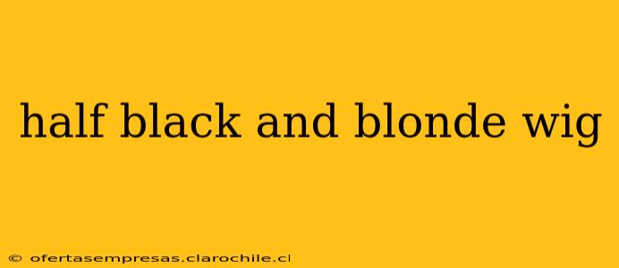 half black and blonde wig