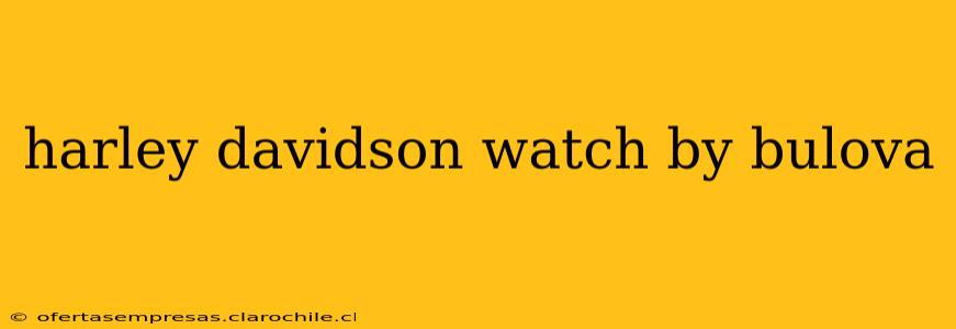 harley davidson watch by bulova