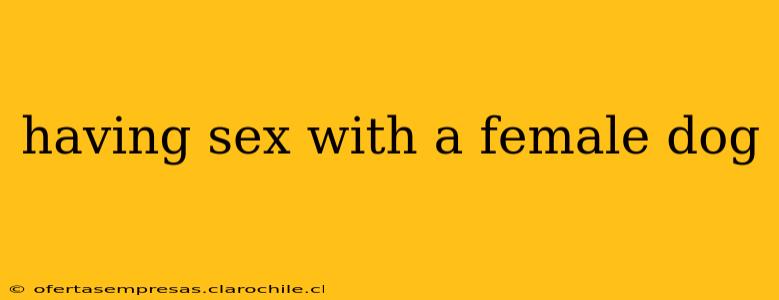 having sex with a female dog