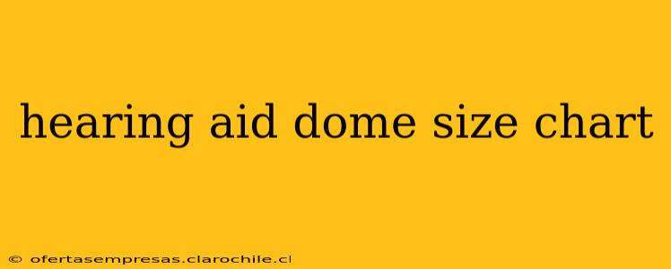 hearing aid dome size chart
