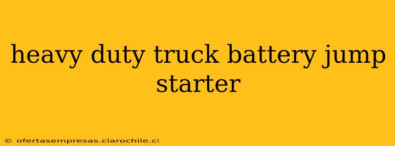 heavy duty truck battery jump starter