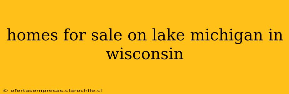 homes for sale on lake michigan in wisconsin