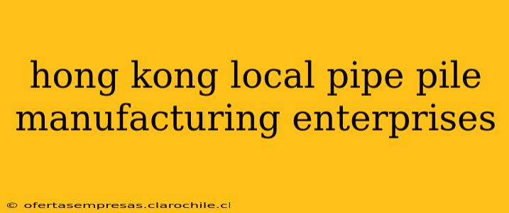 hong kong local pipe pile manufacturing enterprises