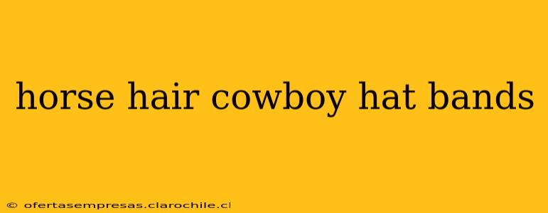 horse hair cowboy hat bands